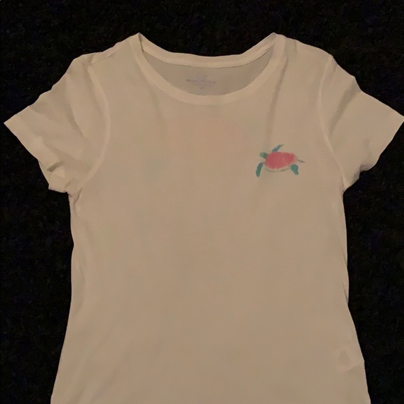 Vineyard Vines Ragazze Bianco Blu Navy a Righe Manica Lunga T-shirt con